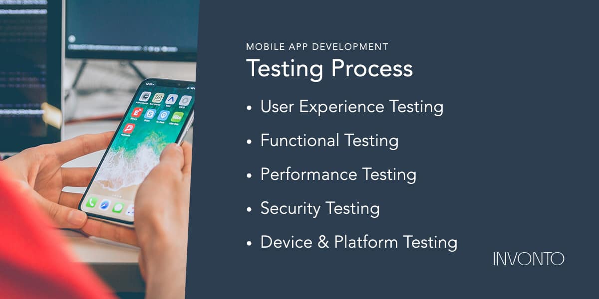 mobile app development process for testing and QA
